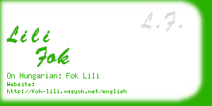 lili fok business card